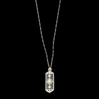 Brilliant 1920's Filigree Convertible Necklace Brooch