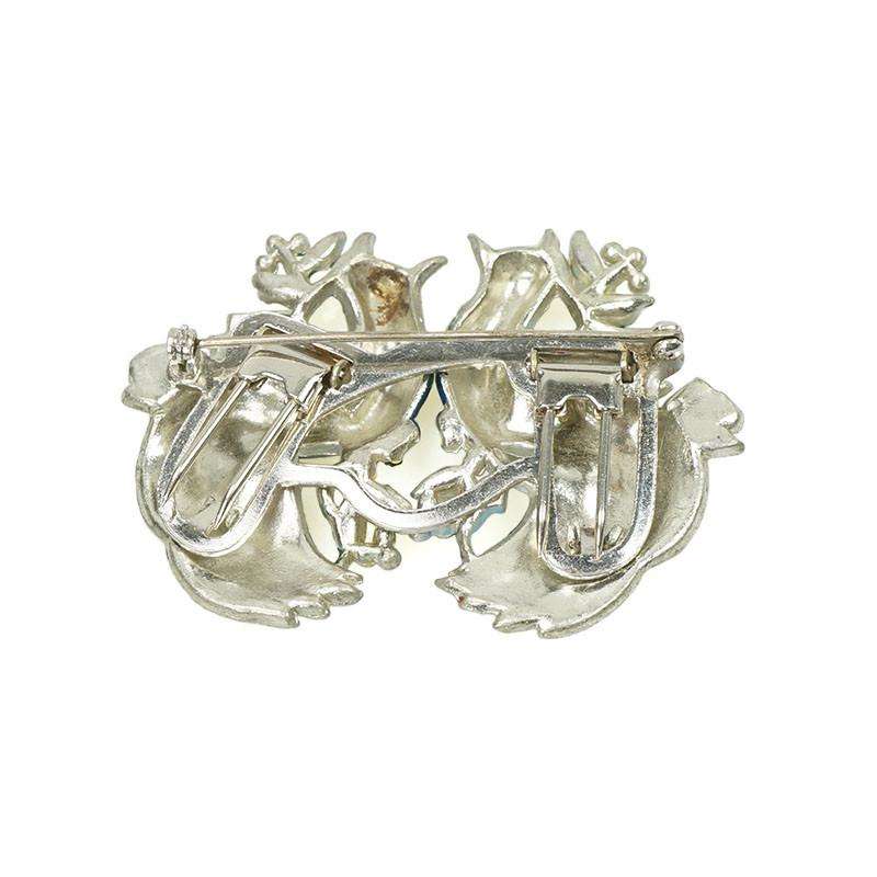 Pretty Vintage Enamel Bird Duette by Coro