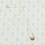 antique micro mosaic glass dog pendant in recycled gold