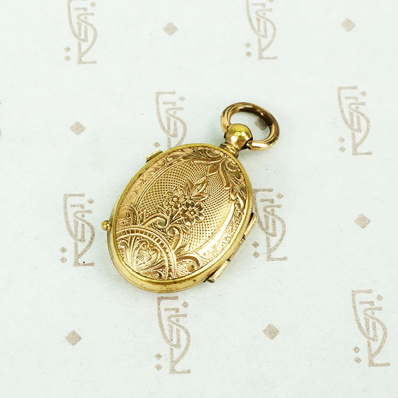 Regal Small Oval Gold Pocket Watch Locket