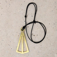 The Pyramid Pendant in Brass 