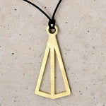 The Pyramid Pendant in Brass 