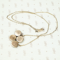 Quatrefoil Rose Gold Pyrite Necklace