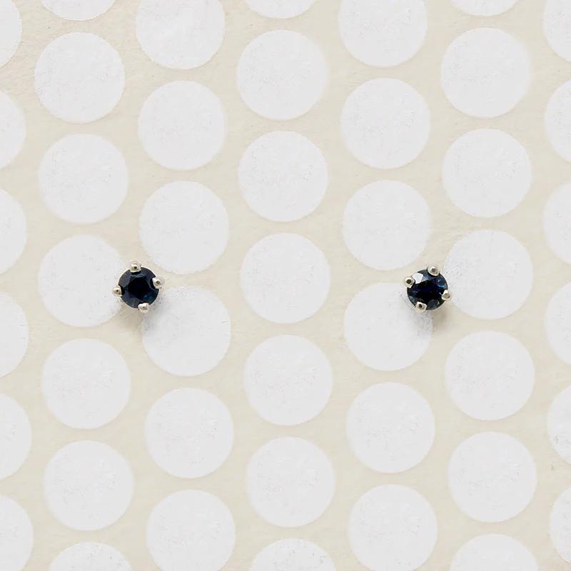Wee Midnight Blue Sapphire Studs by 720