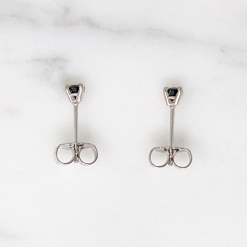 Wee Midnight Blue Sapphire Studs by 720