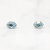 Glacial Blue Oval Aquamarines in White Gold Studs by 720