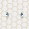 Glacial Blue Oval Aquamarines in White Gold Studs by 720