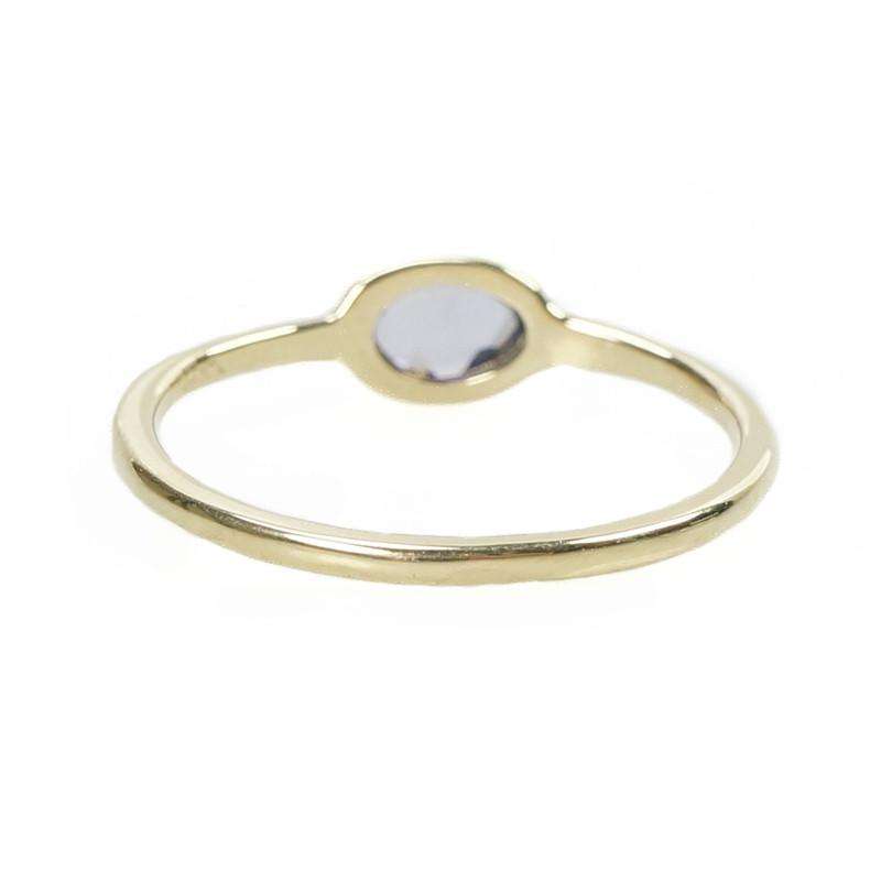 Rose Cut Violet Sapphire set in 14k Yellow Recycled Gold by 720