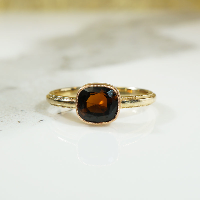 Golden Brown Tourmaline Recycled Gold Ring by 720