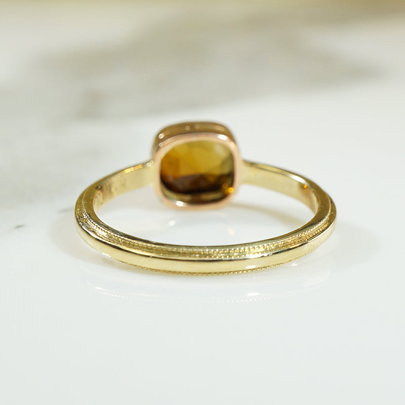 Golden Brown Tourmaline Recycled Gold Ring by 720