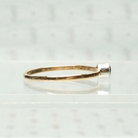 Orbit Petite Platinum & Rose Gold Diamond Solitaire, side view