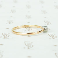 Orbit Rose Gold and Platinum Diamond Ring