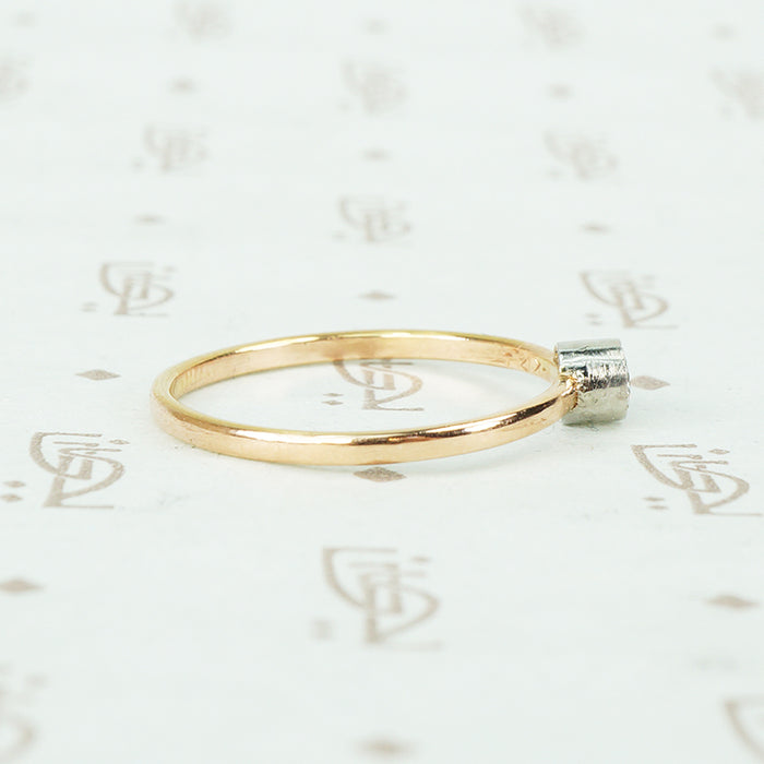 Orbit Rose Gold and Platinum Diamond Ring