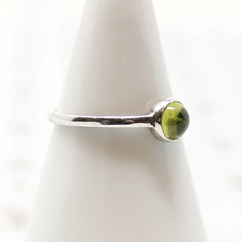 Verdant Vintage Peridot in Silver Ring by 720