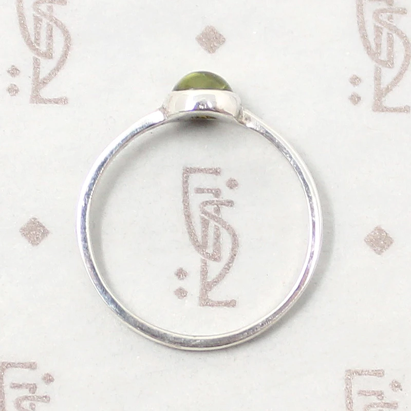 Verdant Vintage Peridot in Silver Ring by 720