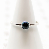 Cerulean Blue Spinel in Silver Ring by 720