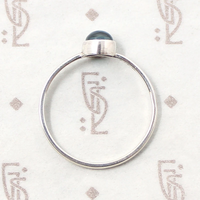 Cerulean Blue Spinel in Silver Ring by 720