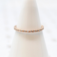 Wheat with Diamond Eternity Band in Rose Gold