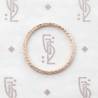 Wheat with Diamond Eternity Band in Rose Gold