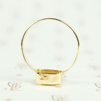 Cushion Cut Imperial Topaz Ring in 14k Yellow Gold