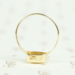 Cushion Cut Imperial Topaz Ring in 14k Yellow Gold