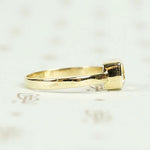 Cushion Cut Imperial Topaz Ring in 14k Yellow Gold
