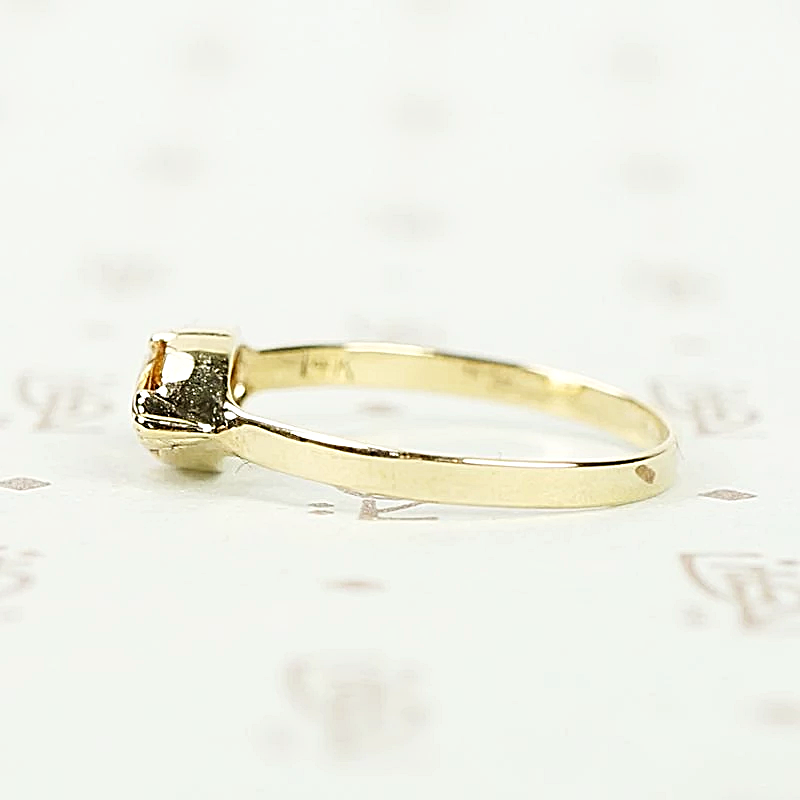 Cut Back Collet Imperial Topaz Marquis Solitaire Ring