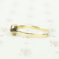 Cut Back Collet Imperial Topaz Marquis Solitaire Ring