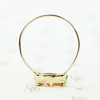 Cut Back Collet Imperial Topaz Marquis Solitaire Ring