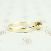 Cut Back Collet Imperial Topaz Marquis Solitaire Ring