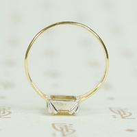 Georgian-Inspired Imperial Topaz Ring in Platinum and 18k Gold