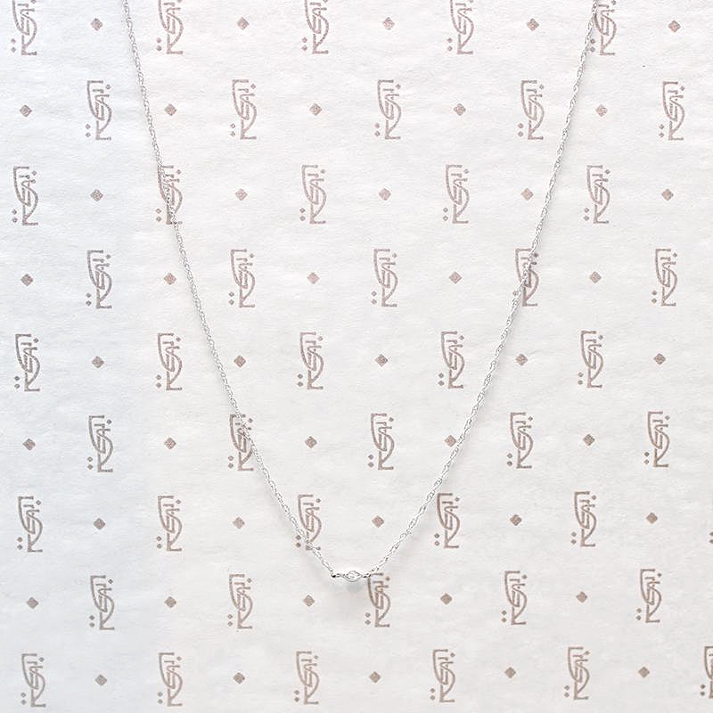 Ultra Dainty Marquis Diamond Link Necklace
