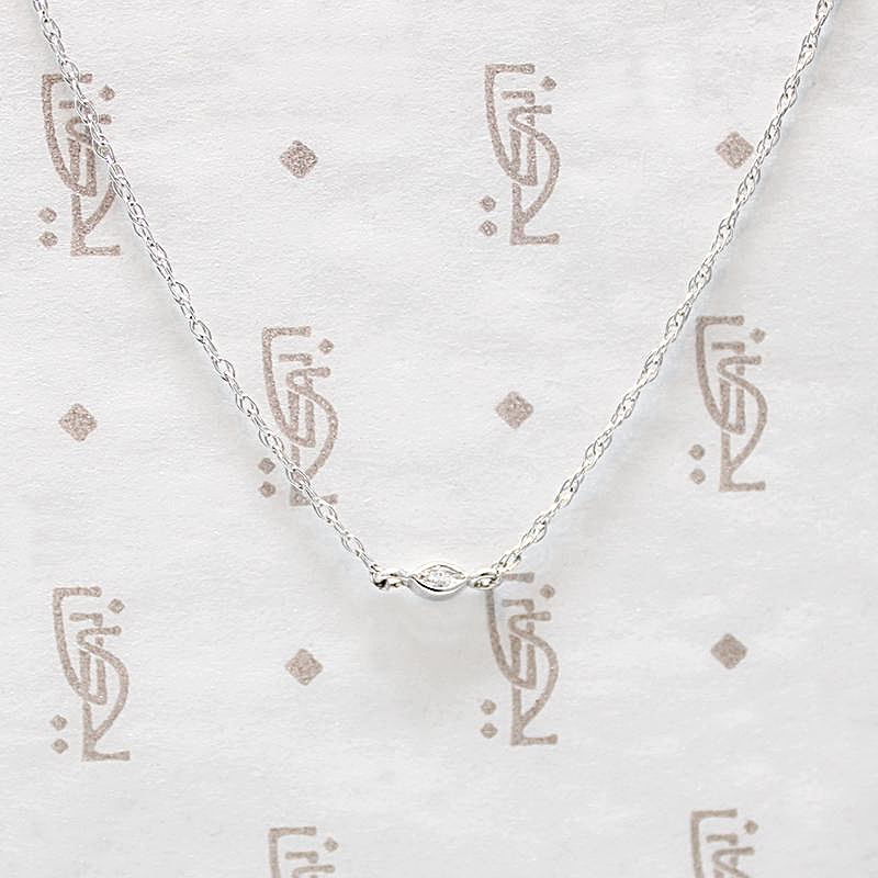 Ultra Dainty Marquis Diamond Link Necklace