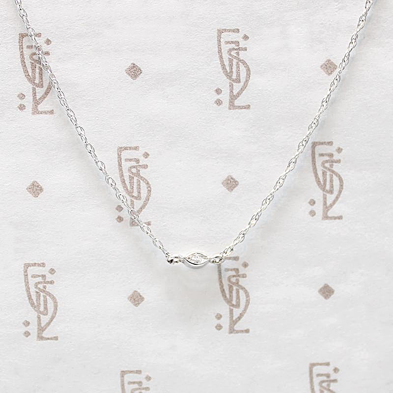 Ultra Dainty Marquis Diamond Link Necklace