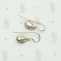 Breathtaking Green Paste Drop Earrings in Silver by 720