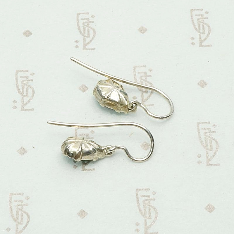 Breathtaking Green Paste Drop Earrings in Silver by 720