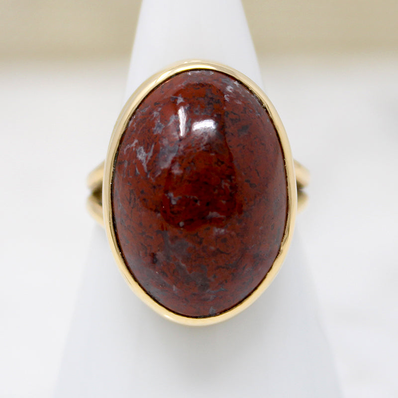 Bezel Set Beauty A Petrified Organic Specimen Ring