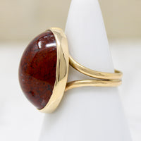 Bezel Set Beauty A Petrified Organic Specimen Ring