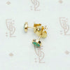 Tiny Vintage Turquoise Studs in Recycled Gold