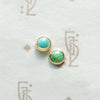 Small Vintage Turquoise Studs in Recycled Gold