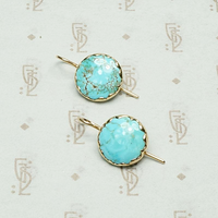 Sky Blue Turquoise Specimen Drop Earrings