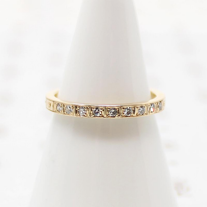 Diamond Forget Me Not Band in Yellow Gold by 720