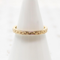 Diamond Forget Me Not Band in Yellow Gold by 720