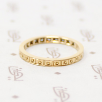 Diamond Forget Me Not Band in Yellow Gold by 720