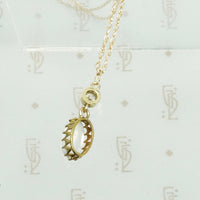 LUNA Moonstone and Diamond Pendant