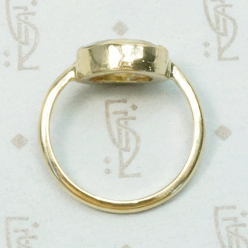 Golden Rutilated Quartz in Handmade Ring