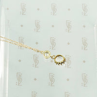 LUNA Moonstone and Diamond Pendant