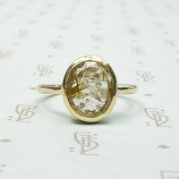 Golden Sparks Rutilated Quartz Artisan Ring