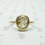 Golden Sparks Rutilated Quartz Artisan Ring