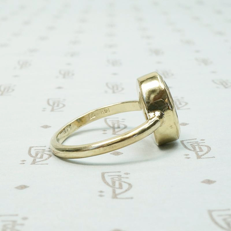 Golden Sparks Rutilated Quartz Artisan Ring